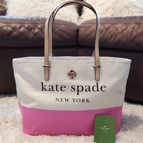 Kate Spade Lott Street Francis Coated Canvas Shopper Tote Bag Nwt Kate Spade Nylon Tote