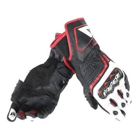 Rękawice sportowe DAINESE CARBON D1 LONG BLACK WHITE RED czarny biały