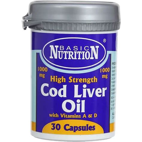 Basic Nutrition Cod Liver Oil 1000 Mg Cap 30s Al Thiqa Pharmacy