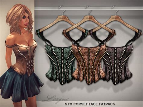 Second Life Marketplace League Nyx Corset Lace Fatpack