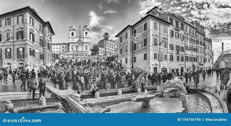 Panoramic View of Piazza Di Spagna in Rome, Italy Editorial Image ...