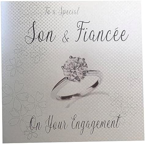 White Cotton Cards Handmade Engagement Card Daughter Future Son In