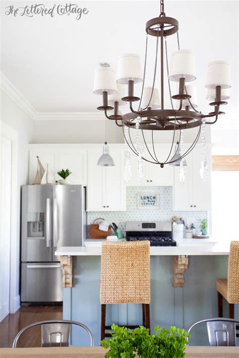 Dining Room Update - Old Chandelier Crystals | The Lettered Cottage