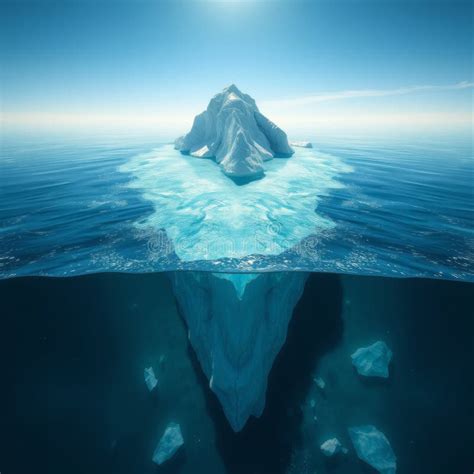 A Breathtaking View Of A Massive Iceberg Revealing Its Submerged Part