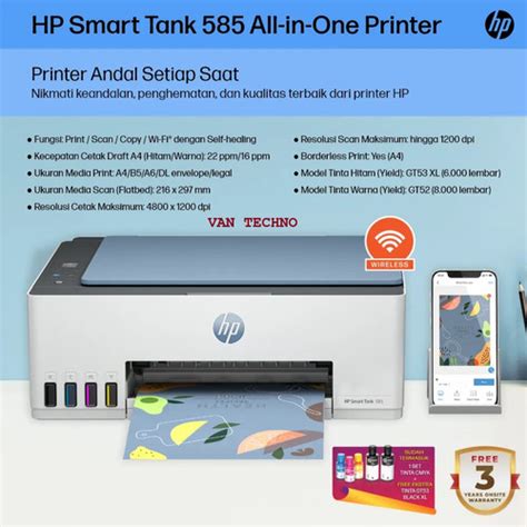 Jual Hp Smart Tank All In One Printer Print Copy Scan Wifi