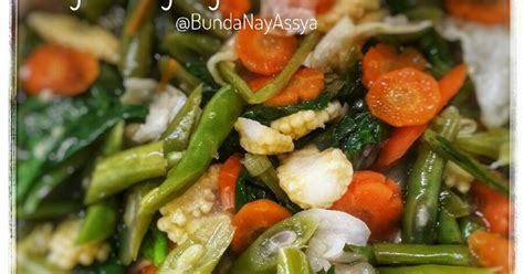 resep capcay sayuran jagung muda sawi hijau wortel rumahan enak