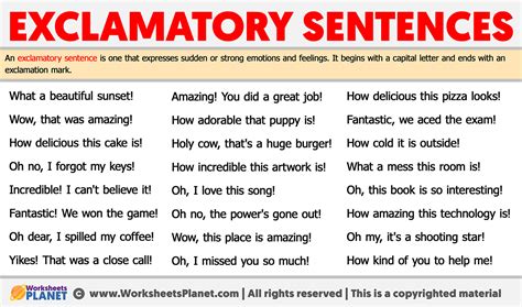 Exclamatory Sentences Examples