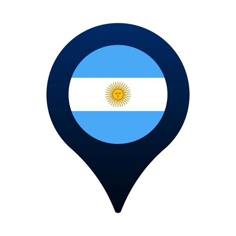 argentina flag and map pointer icon. 3431709 Vector Art at Vecteezy