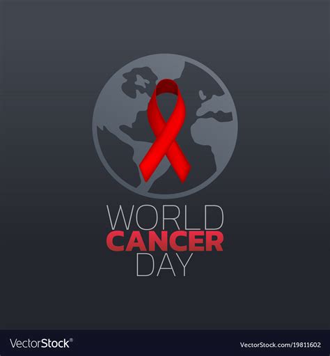 World cancer day icon design logo Royalty Free Vector Image