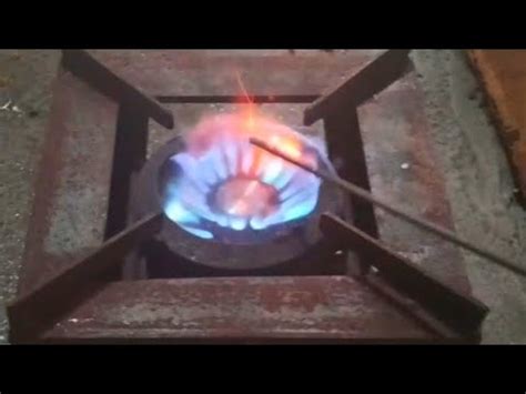 Used Oil Stove Blue Flame Fire Testing Danielteam Youtube