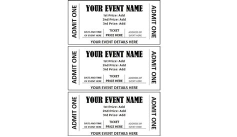 Editable Raffle Event Ticket, Event Ticket Printables, Editable Event ...