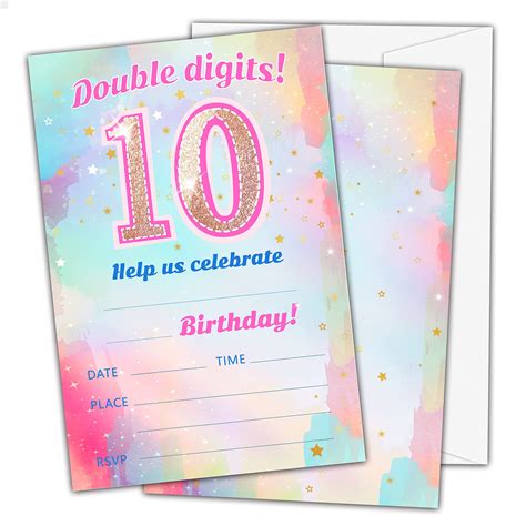 Happy 10th Birthday Blank Lined 6x9 Journal Notebook Beautiful Gift For 10 Year Old Birthday Girl Birthday Boy Friends Family 1