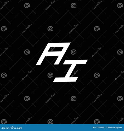 Ai Logo Monogram With Up To Down Style Modern Design Template Stock