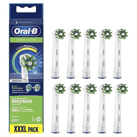 Oral B 10 X Crossaction Brush Heads With Cleanmaximiser Bristles For Superior Cleaning Fruugo Fr