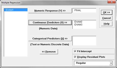 Multiple Linear Regression With Sigmaxl Lean Sigma Corporation