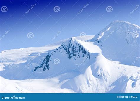 Snowy mountain peaks stock photo. Image of white, landscape - 2925202