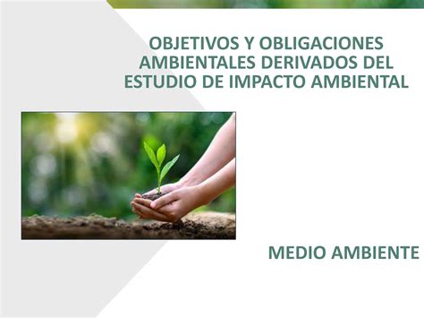 Objetivos Ambientales Y Principales Obligaciones Derivados Del Estudio