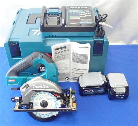 未使用 未使用 makita マキタ 40Vmax 125mm充電式マルノコ HS007GRDX 鮫肌チップソー バッテリー2個 電動工具