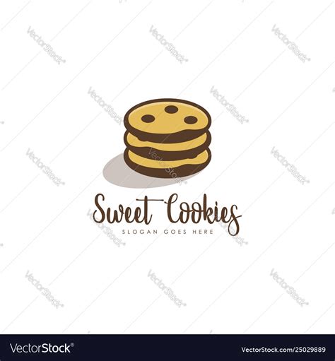 Biscuit Logo Template Cookies Logo Template Vector Image