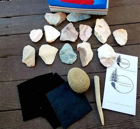 Abo Flint Knapping Starter Kit Leather Flint Arrowhead Etsy