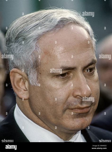 Washington Dc Usa 9th July 1996 Israeli Prime Minister Benjamin Netanyahu Speaks With