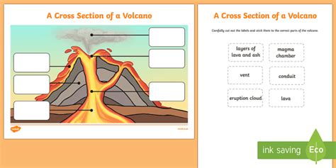 Cross Section Of A Volcano