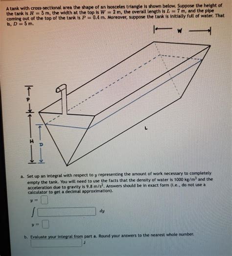 Solved A Tank With Cross Sectional Area The Shape Of An Chegg