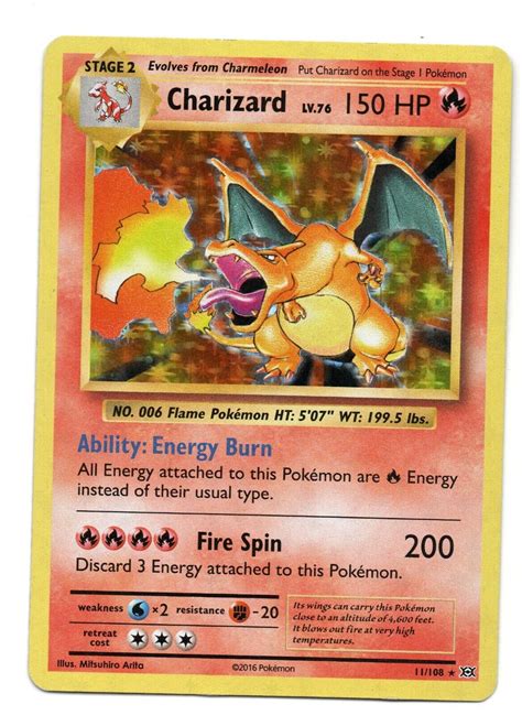 Charizard XY Evolutions Set 11 108 Holo Pokemon Card