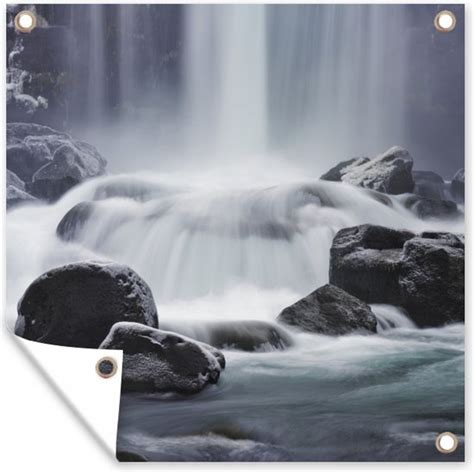 Tuin Poster Waterval Stenen Natuur X Cm Tuindoek