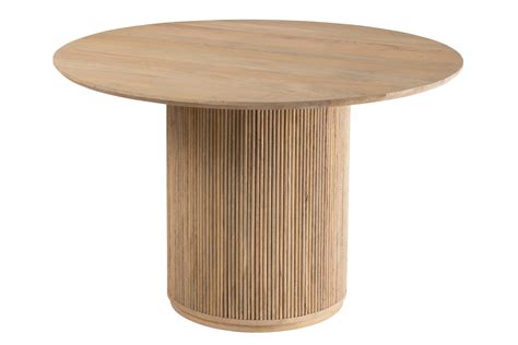 Table de salle à manger ronde scandinave en bois massif MALTA 3474