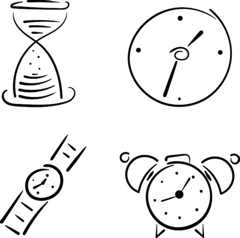 Premium Vector Hand Drawn Set Of Doodle Clocks And Watches