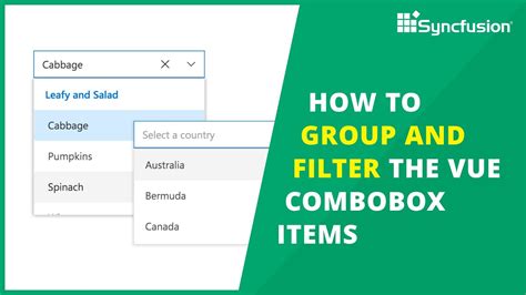 How To Group And Filter The Vue Combobox Items Youtube