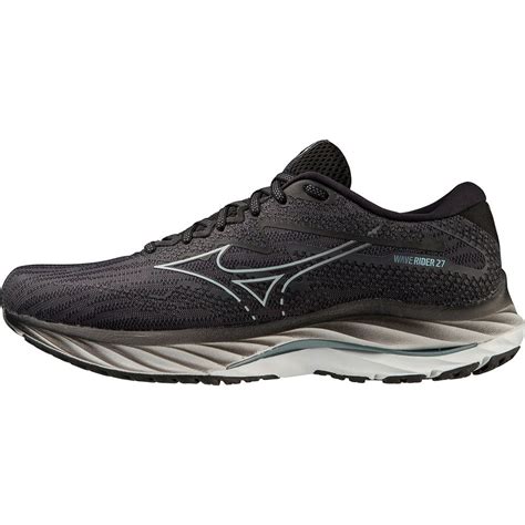 Mizuno Wave Rider 27 WIDE FIT (2E) Mens Running Shoes - Black – Start ...