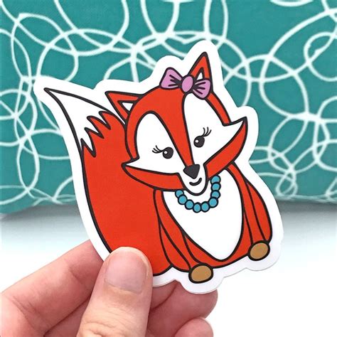 Foxy Lady Sticker Fox Sticker Fox Laptop Decal Fox T For Her
