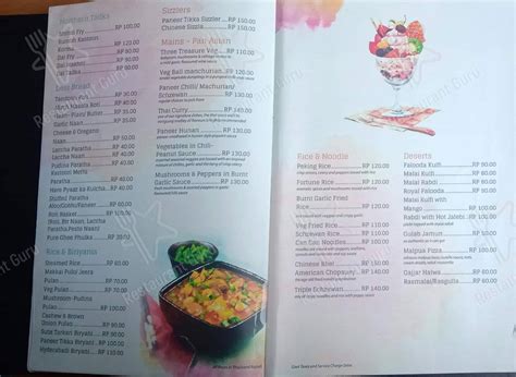 Menu at Kailash Parbat restaurant, Kuta Selatan, Near Lipo mall