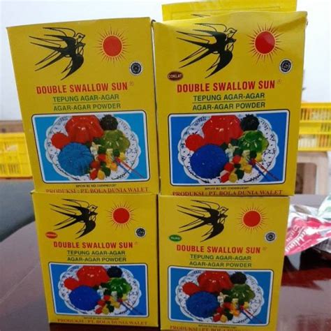 Jual Agar Agar Bubuk Double Swallow Sun Tepung Agar Agar Agar Banyak