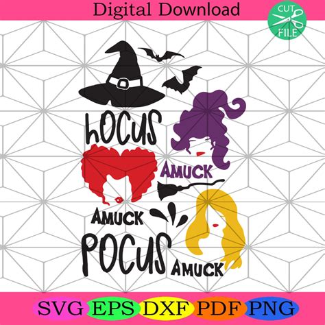 Hocus Pocus Amuck Svg Halloween Svg Witches Svg Witches T Svg