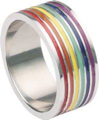 Inexpensive Gay Pride Wedding Rings Or Engagement Rings For Gay Couples