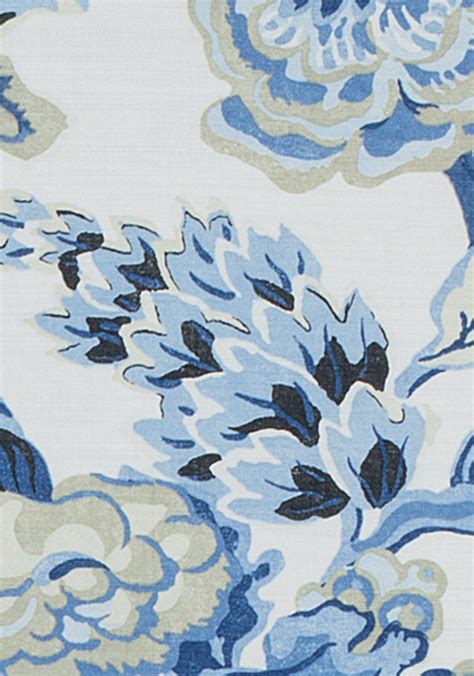 BLUE CHINOISERIE curtains blue jacobean curtains THIBAUT curtains curt ...