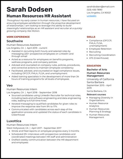 28 Human Resources Hr Resume Examples For 2024