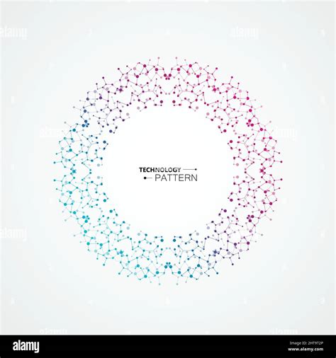 Circle Abstract Connect With Connecting Dots And Lines Stock Vector Image And Art Alamy