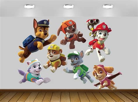 Paw Patrol Wandsticker Wandtattoo Aufkleber Kinder Hund Wandaufkleber