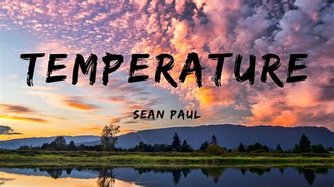 Sean Paul Temperature Lyrics Youtube