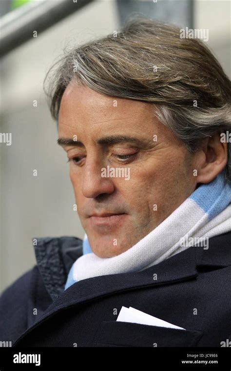 Roberto Mancini Manchester City Fc Manager Eastlands City Of Manchester