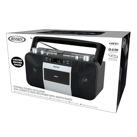 のため JENSEN MCR 1500 MCR 1500 Portable Stereo CD Player and Dual Deck