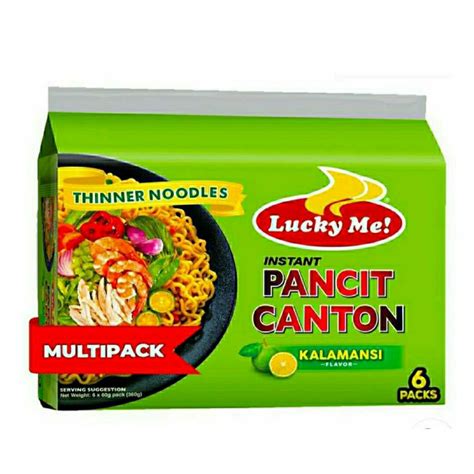 Lucky Me Instant Pancit Canton Calamansi Flavor 60gramsx6pcs