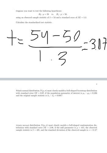 Answered Suppose You Want To Test The Following Hypotheses Ho μ 50