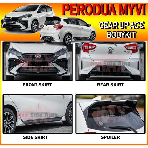 Perodua Myvi Facelift Gear Up Fullset Bodykit Gu Gear Up Ace