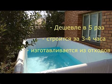 Отдых дома! Бассейн за 3-4 часа. Дешевле в 5 раз. Изготовлен из отходов ...