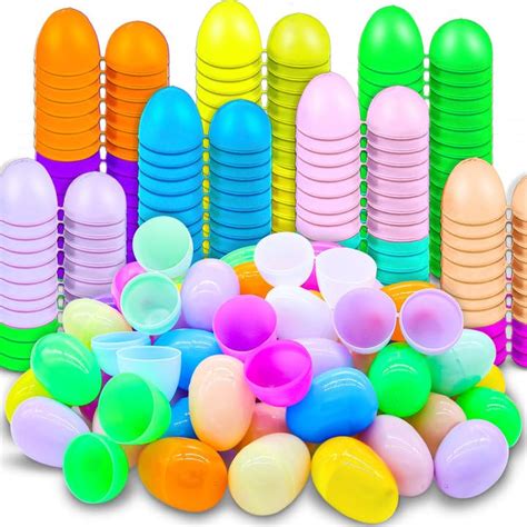 Snapklik 50Pcs Plastic Fillable Easter Eggs Assorted Colorful